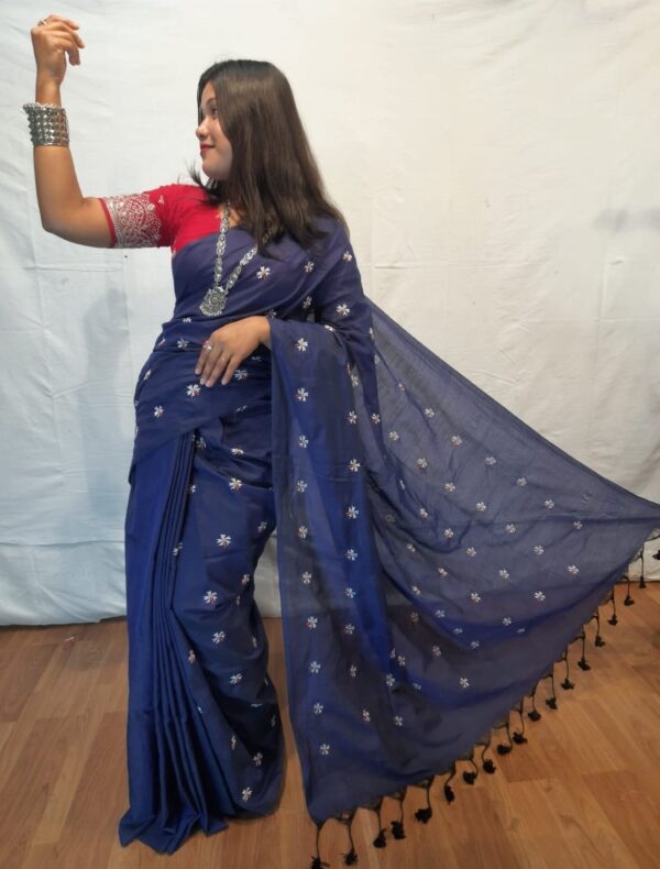 Bengal shiuli khadi saree