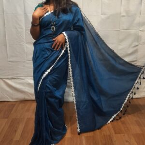 Handloom body plain khadi saree