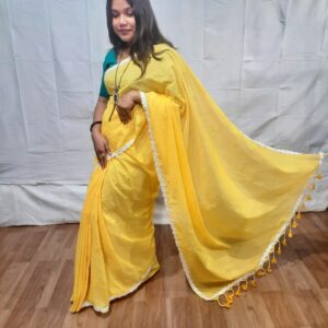 Handloom body plain khadi saree