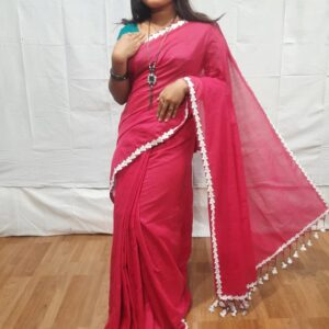 Handloom body plain khadi saree