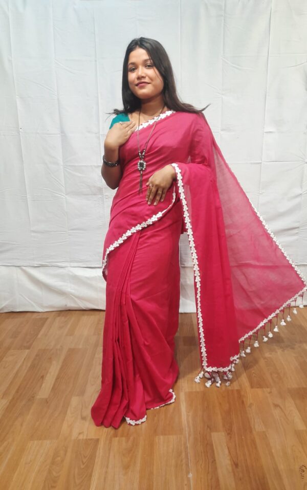 Handloom body plain khadi saree