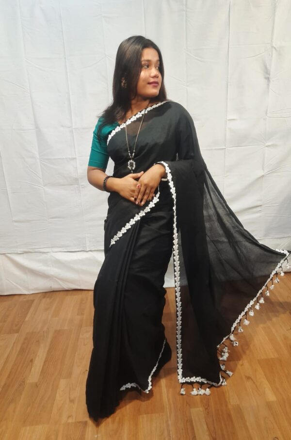 Handloom body plain khadi saree