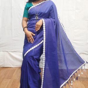 Handloom body plain khadi saree