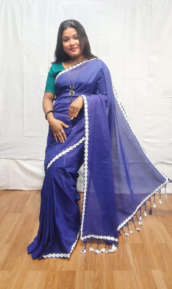 Handloom body plain khadi saree