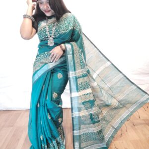 Handloom cotton printed saree
