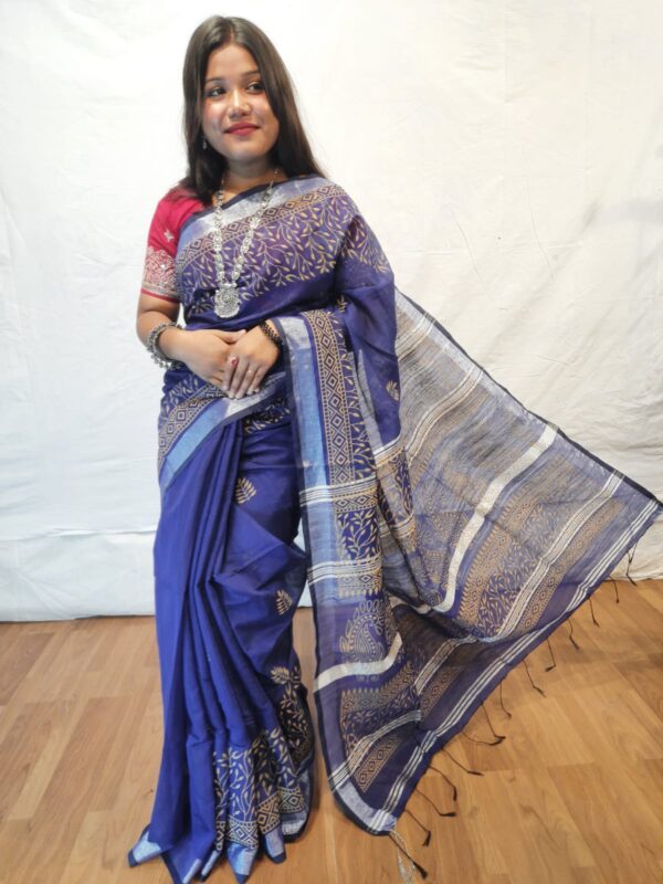 Handloom cotton printed saree